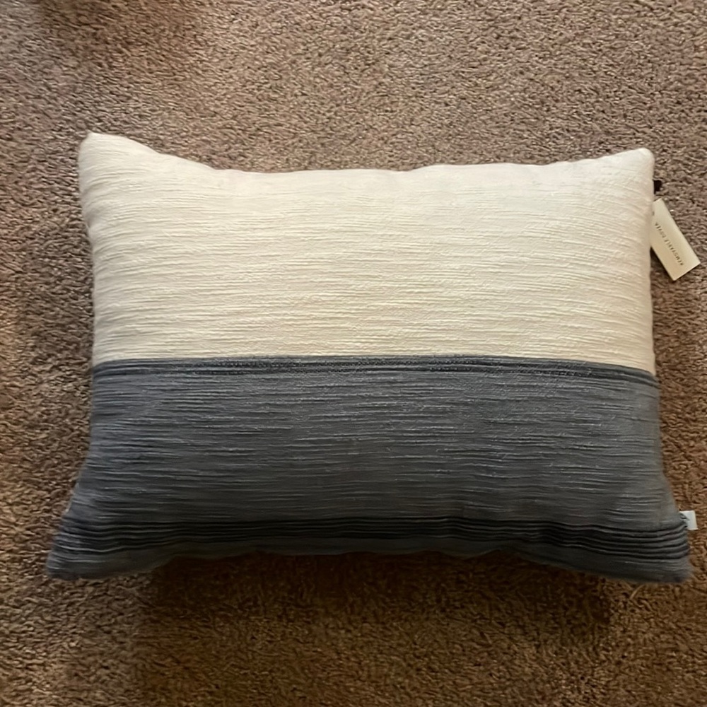 Target Blue and white striped pillow, 12x18